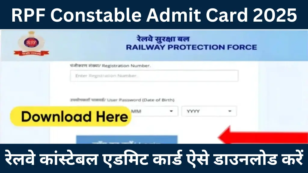 RPF Constable Admit Card 2025