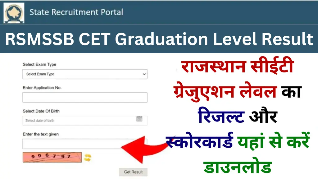 RSMSSB CET Graduation Level Result