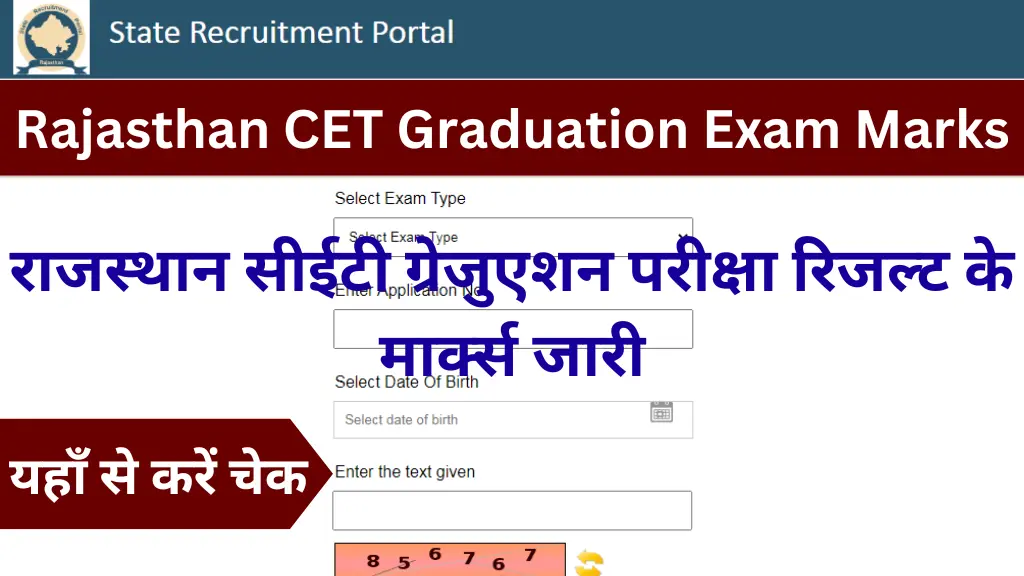 Rajasthan CET Graduation Exam Marks