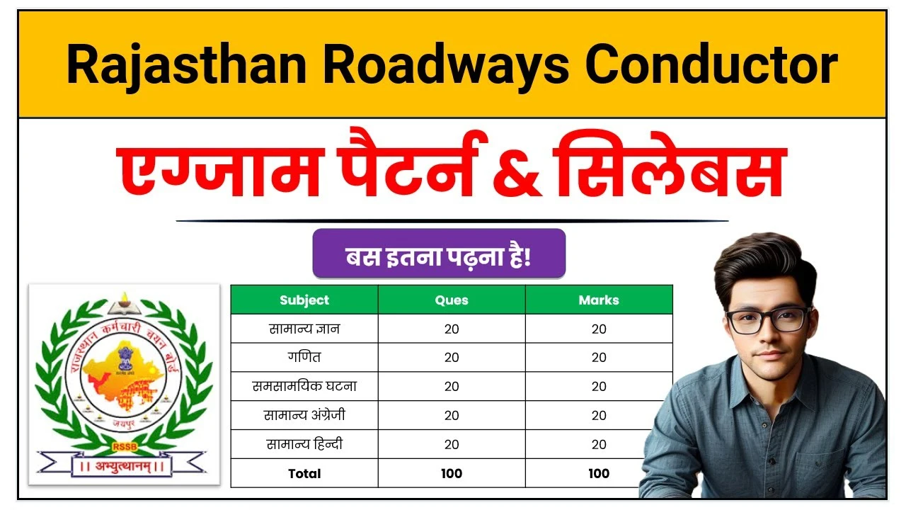 Rajasthan Conductor Syllabus 2025: अबकी बार नौकरी पक्की! जानिए पूरा सिलेबस और पेपर पैटर्न